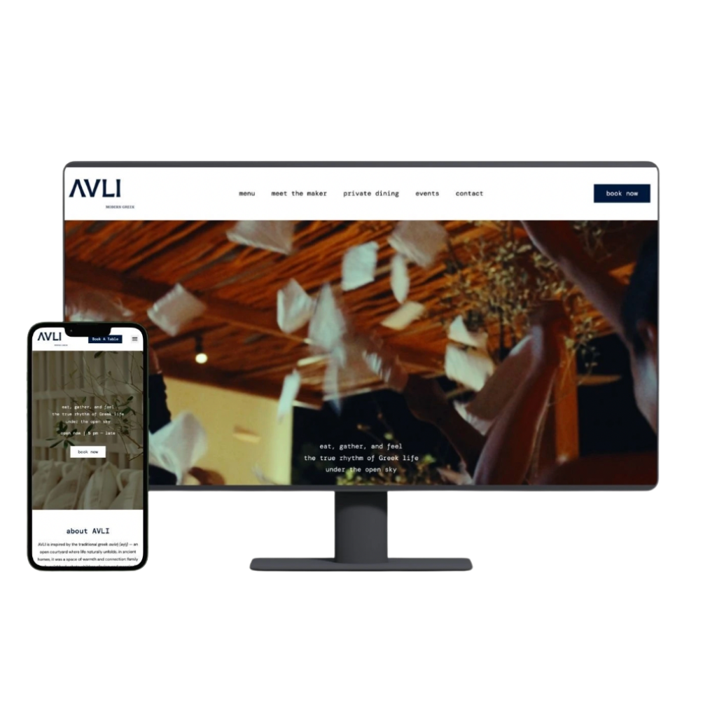 Avli Uluwatu website designed by 741.Studio