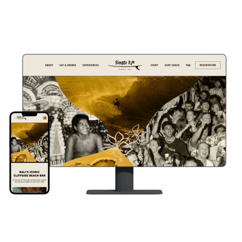 High-converting Single Fin landing page designed by 741.Studio