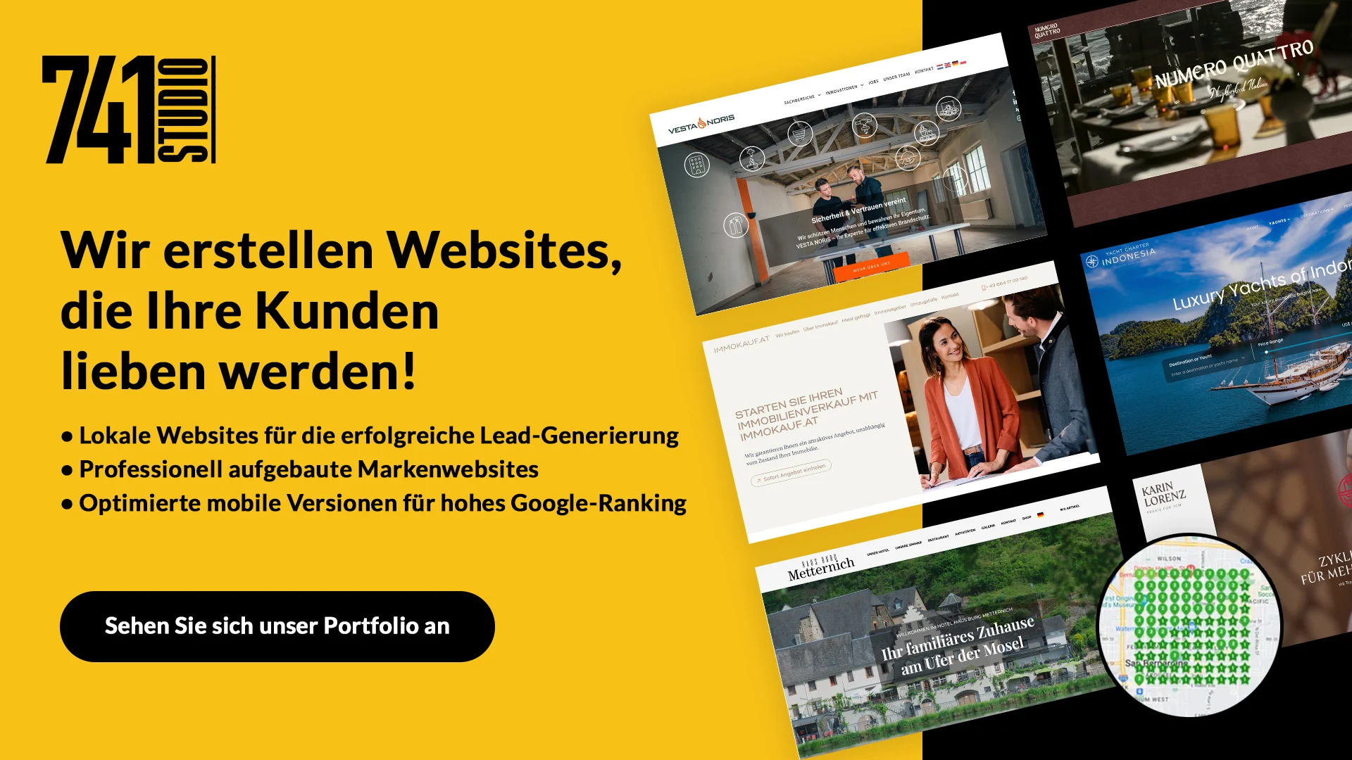 741 Studio Portfolio best websites for your business